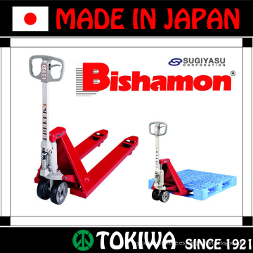 JIS certificado fácil de usar Bishamon serie transpaleta manual. Fabricado por Sugiyasu. Hecho en Japón (carro de la paleta)